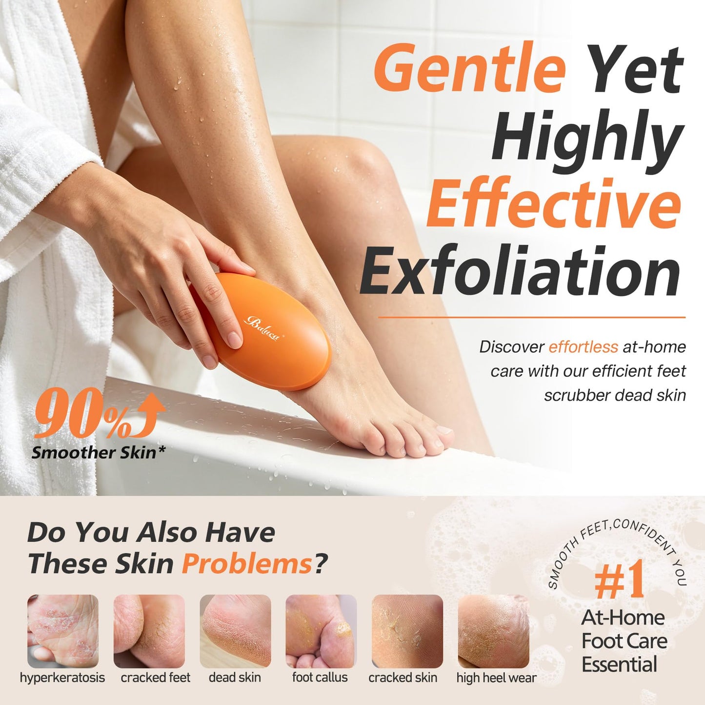 BALUCA Nano Glass Foot File – Hard Skin Remover, Durable Foot Scrubber Dead Skin Remover, Pedicure Tool for Feet, Professional Callus Remover for Feet, Long-Lasting Foot Buffer for Smooth Soft Feet