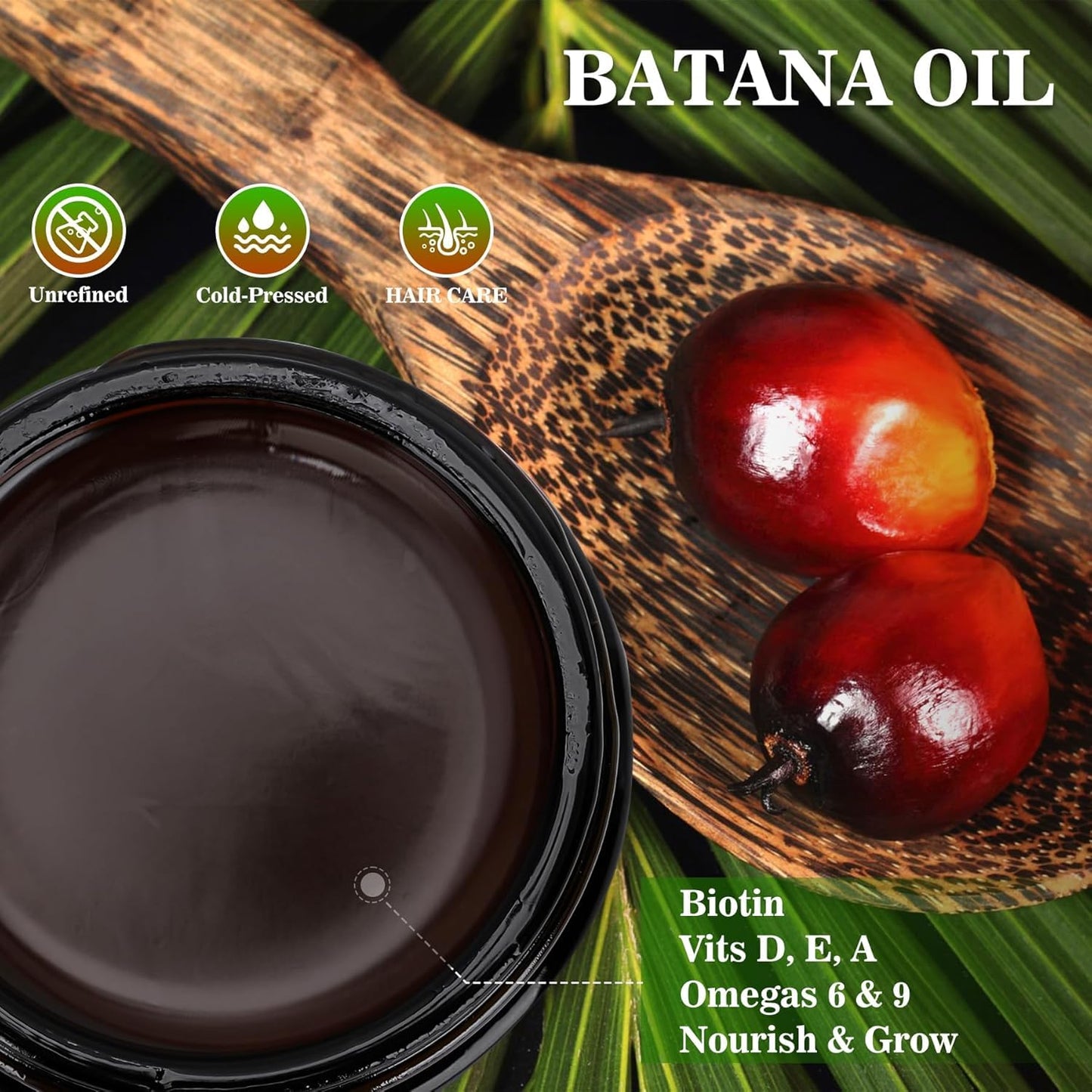 Organic Batana Oil for Hair Growth - 100% Pure Treatment for Thick, Strong Hair | 4 fl oz