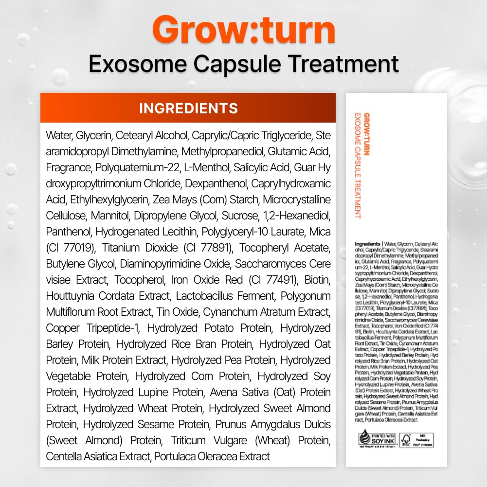 Lilyeve GROWTURN Hair Growth Treatment - Squalane Capsules & Exosomes | 7.77 fl. oz. Hair Mask for Damaged Hair