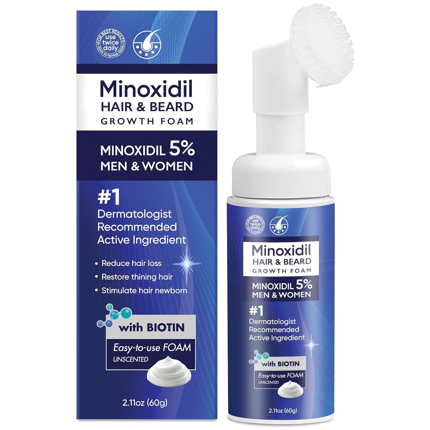 5% Minoxidil Foam for Hair Growth | Unisex Treatment - 60ML