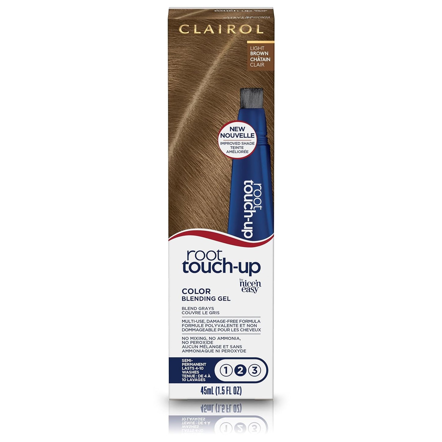 Clairol Root Touch-Up Hair Color Gel - Semi-Permanent Black | Blends Gray Hair | 2 oz