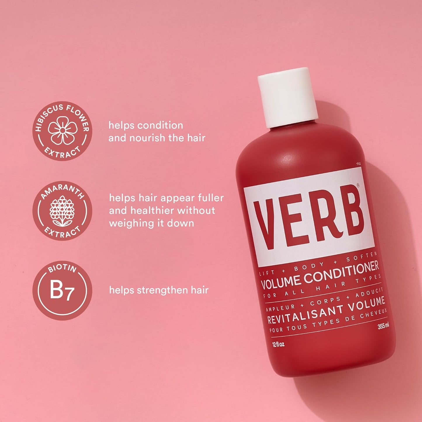 VERB Volume Conditioner - Sulfate-Free Formula for Soft, Detangled Hair | Ideal for Flat Hair