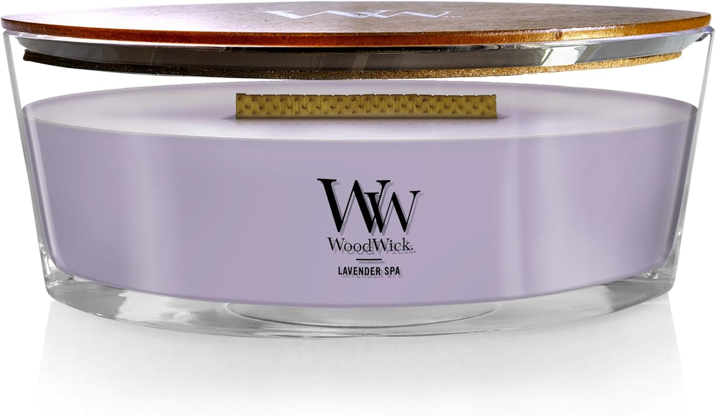 WoodWick Medium Hourglass Candle - White Tea & Jasmine Scent | 9.7oz, Crackling Burn, Perfect for Gifting (Pack of 4)