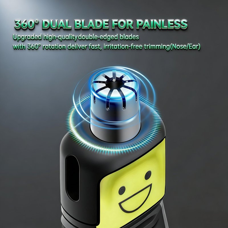 1Pack Nose Hair Trimmer Replacement Head Compatible with Single Blade Handles QP Series, Beard Trimmer for Men Replacement Heads with Case, 360° Rotary Cutter, Waterproof.