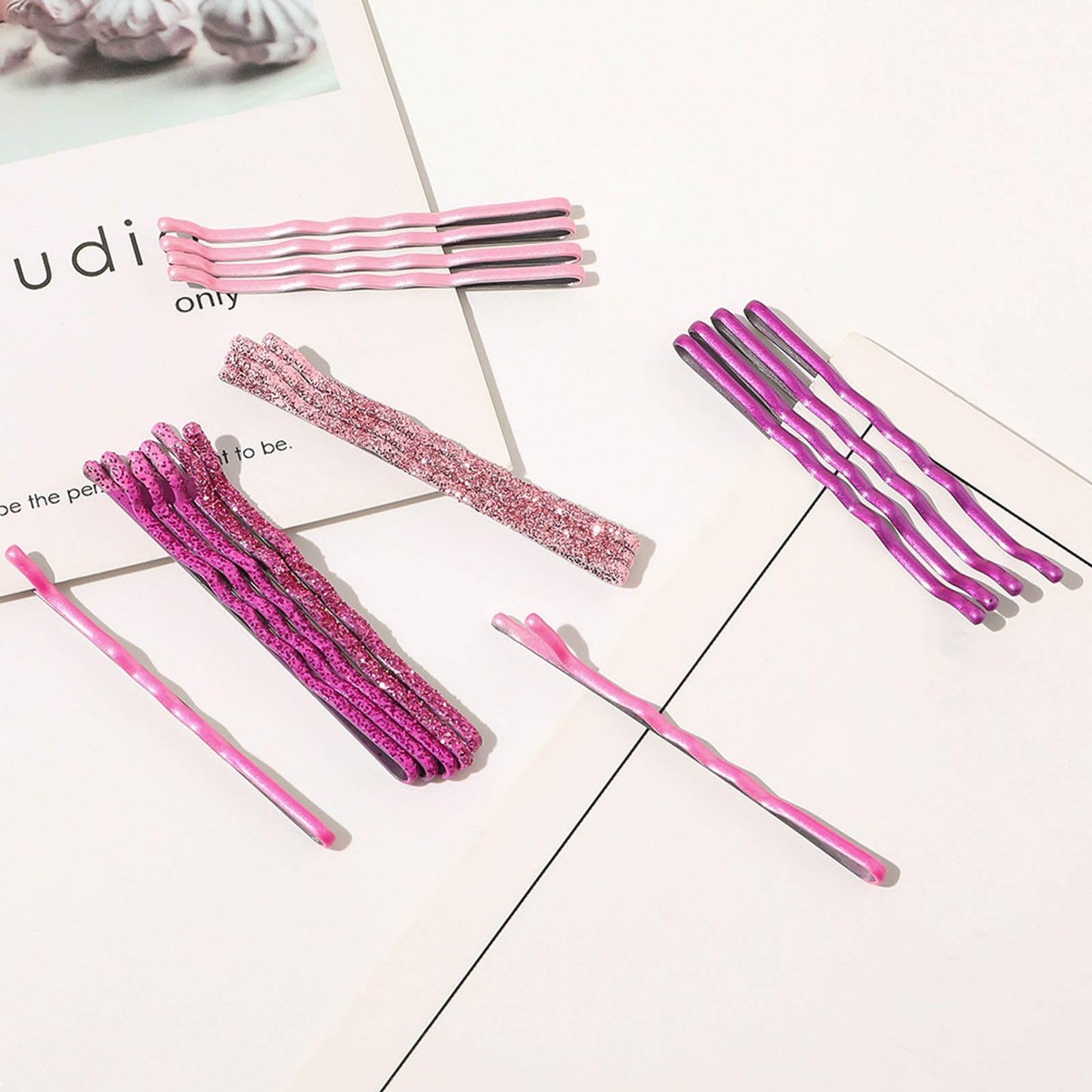 Colorful Side Hairpins 144PCS Metallic Gradient Colorful 36Color Shiny Hair Pins Barrettes 2.36'' Hairpins Bobby Pins for Thick Hairstyles All Ages Fashion Women
