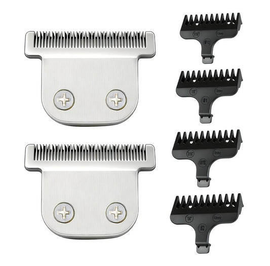 T-Blade & Comb Kit for Wahl Trimmers, Includes 1.5mm 3mm 5mm 6.5mm Combs & 2 Replacement Blades, Compatible with Wahl 9864 9864SS 9686 9818A 9854L 9876L WSS3L SS2L Etc