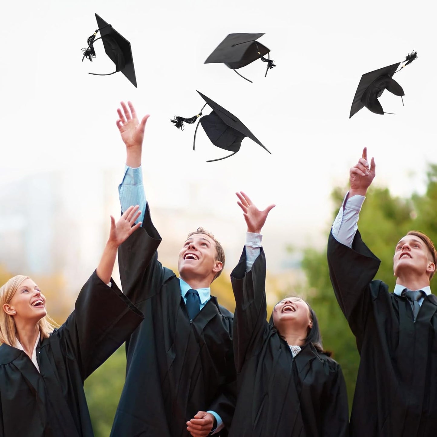 Graduation Cap Headband - Securely Holds Caps & Maintains Hairstyle | 1 Pack