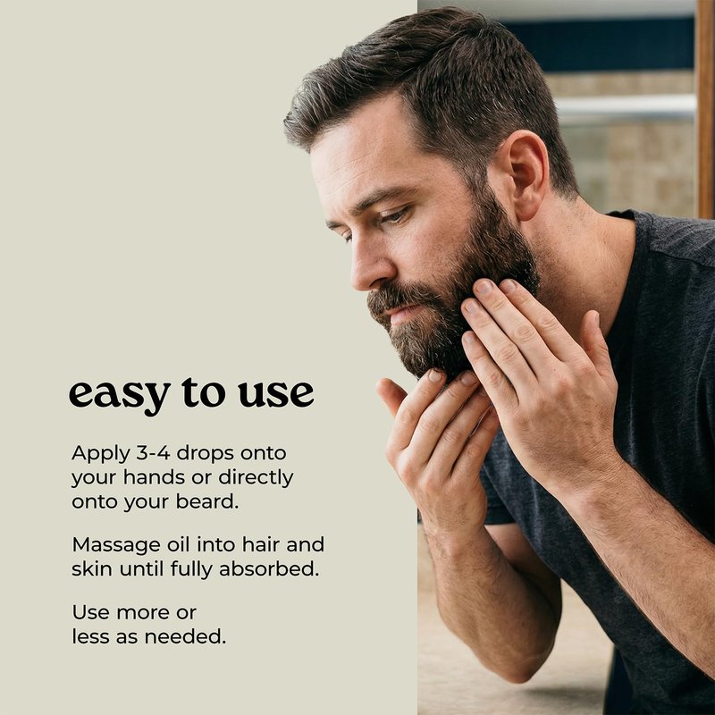 Healing Solutions Temper Beard Oil, All Natural Oil with Baobab, Argan, & Avocado Oil, 1oz, Deep Conditioning for Soft, Manageable Beard, No Synthetic Fragrance