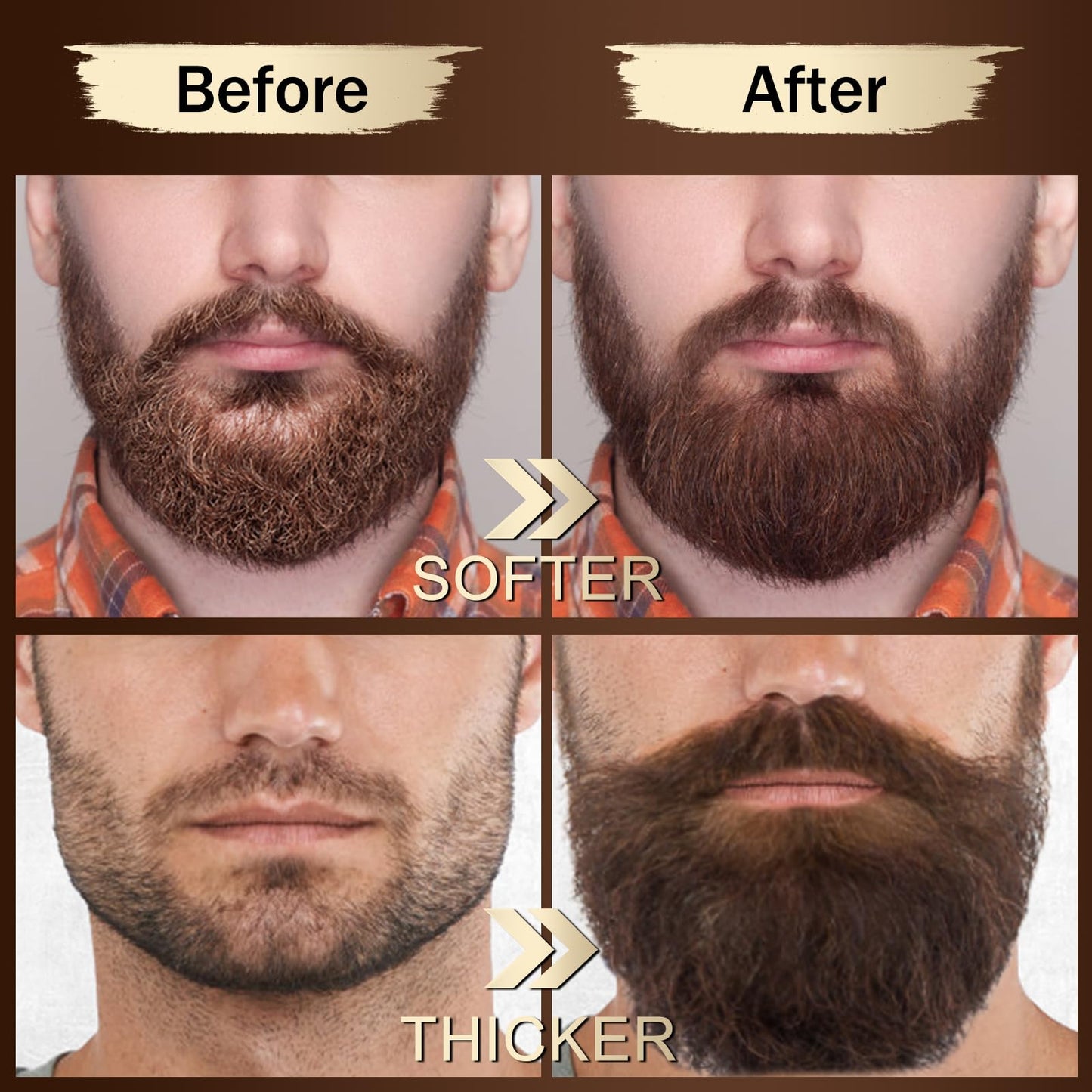 XIKEZAN Beard Kit for Men Grooming & Care Set w/2 Pack Beard Serum, Wash, Oil, Balm, Comb, Brush, Scissor, Bag, EBook, Unique Birthday Gifts for Men Him Dad Husband Brother Christmas Stocking Stuffers