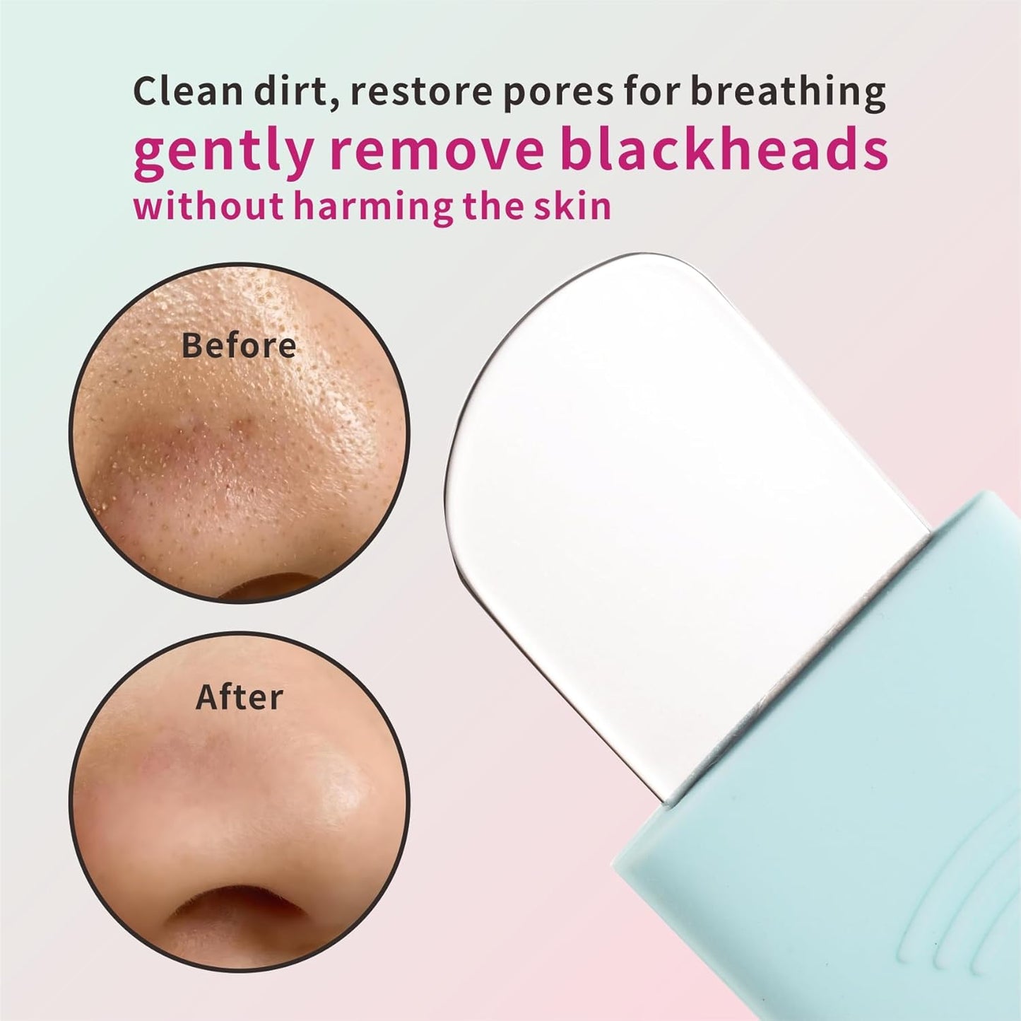 Silicone Blackhead Remover Tool Set - 2 Pcs Pore Cleaning Brush & Face Scrubber for Deep Cleansing | Exfoliator for Men & Women