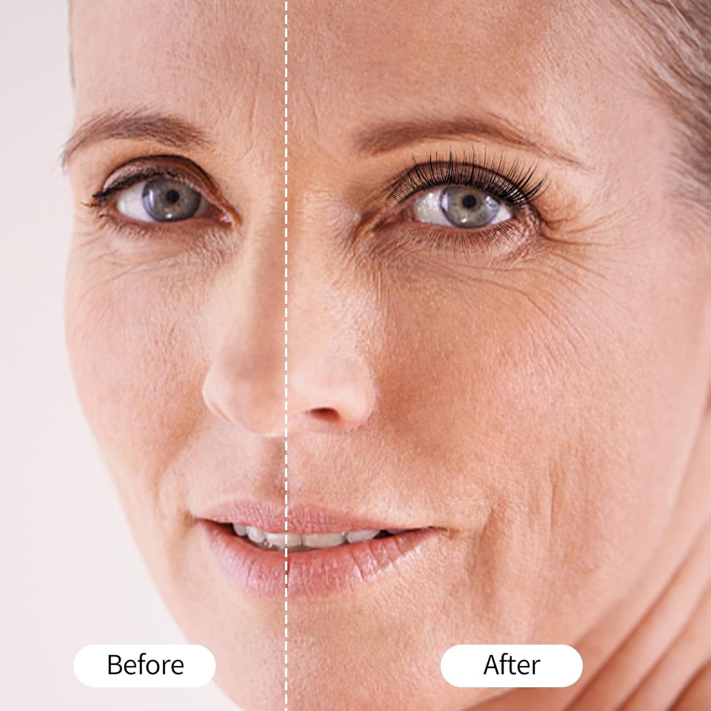 Lengthening & Volumizing Mascara for Older Women 60+ | Smudge-Proof, Flake-Free Black - Slim Micro-Brush for Hooded Eyes