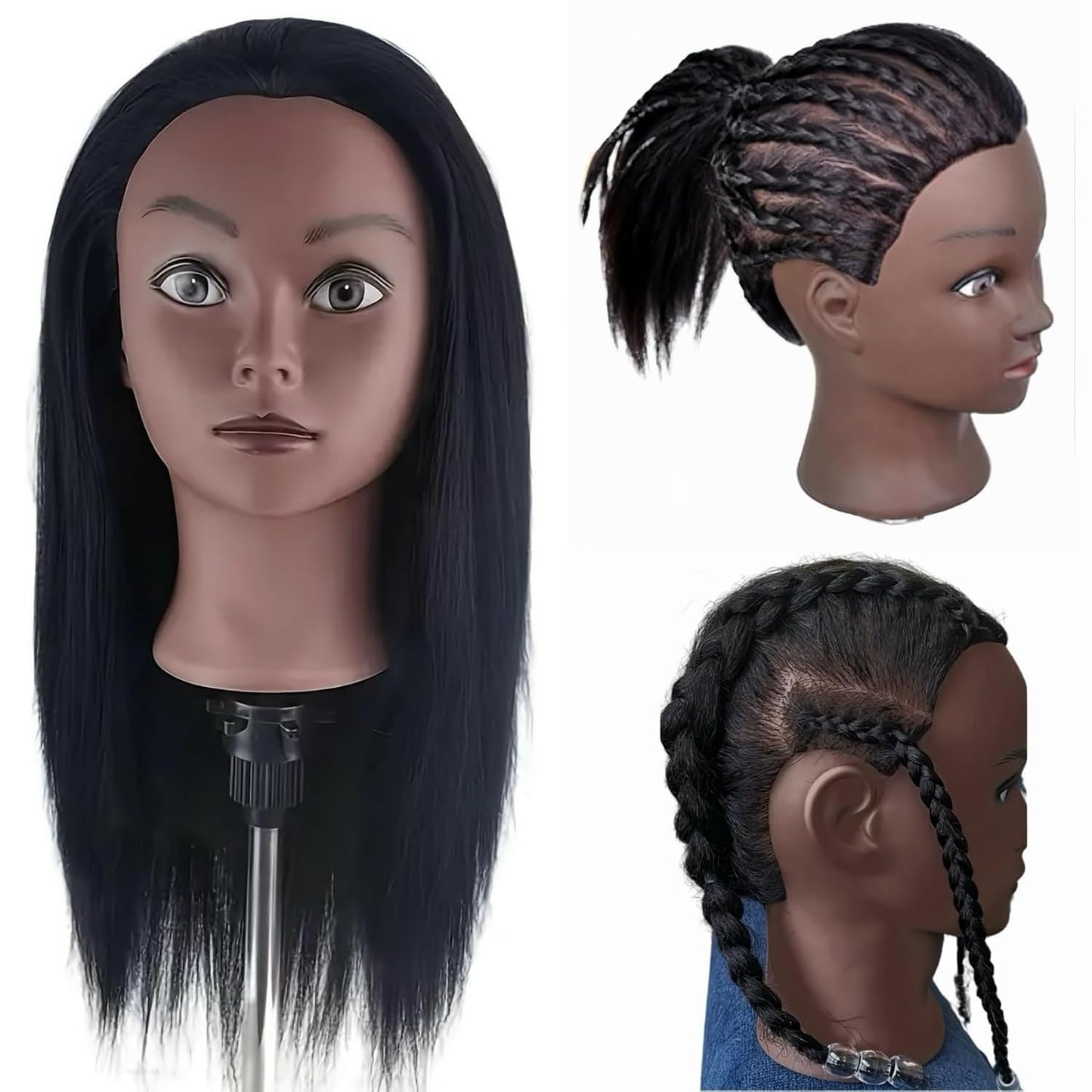 Professional Cosmetology Mannequin Head with Hair - 28" Doll for Hair Cutting, Braiding & Styling Practice