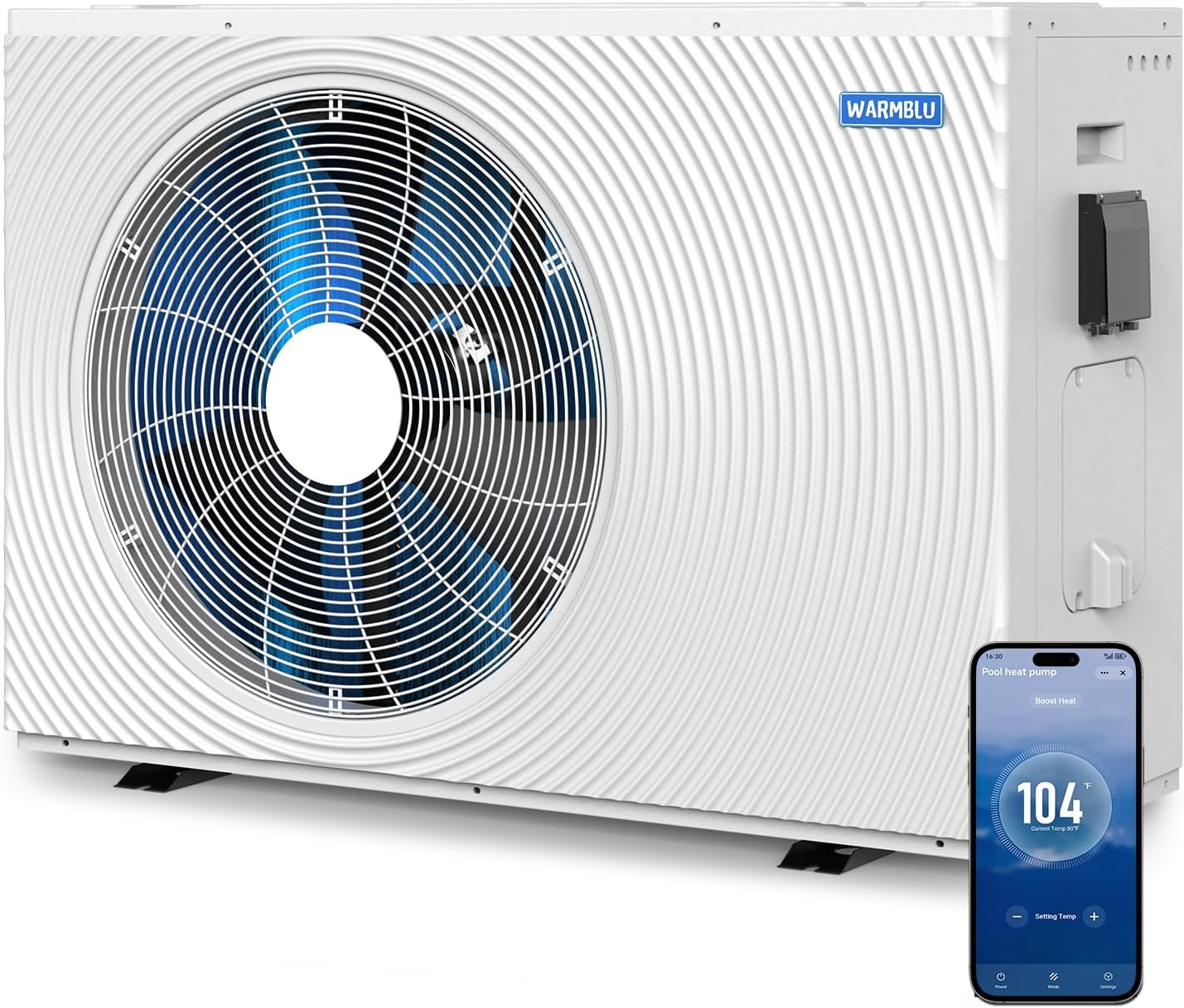 H5 Swimming Pool Heat Pump - 18,000 BTU | High Efficiency, Smart WiFi Control, 5,000 Gal Capacity
