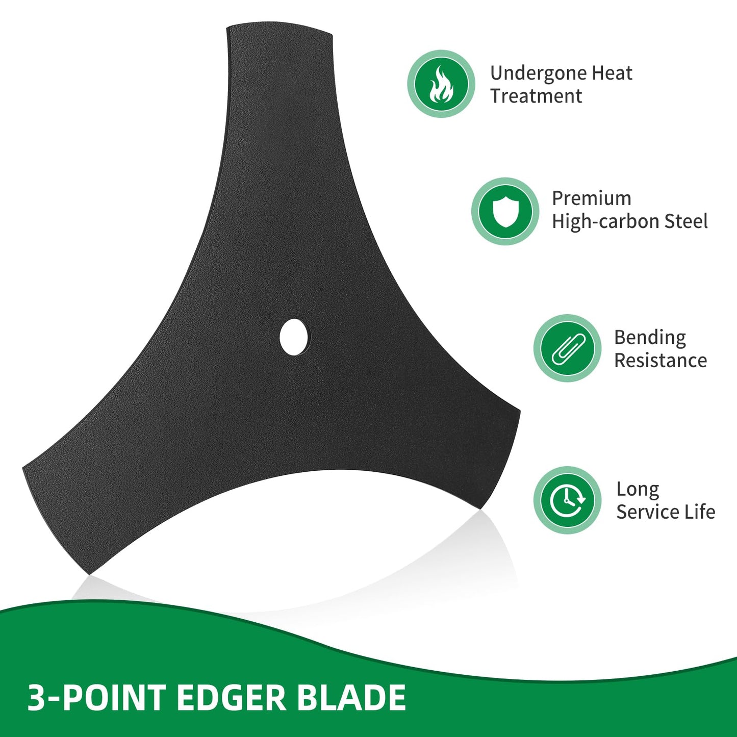 wyevee 71-85716 3-Point 9" Edger Blade, Compatible with Crafts Man Gas Power Edgers & Edger Trimmers, 85716 1/2" Center Hole Blade Fit for 536772300 536772301 536772340, Replace 71-85716 85716