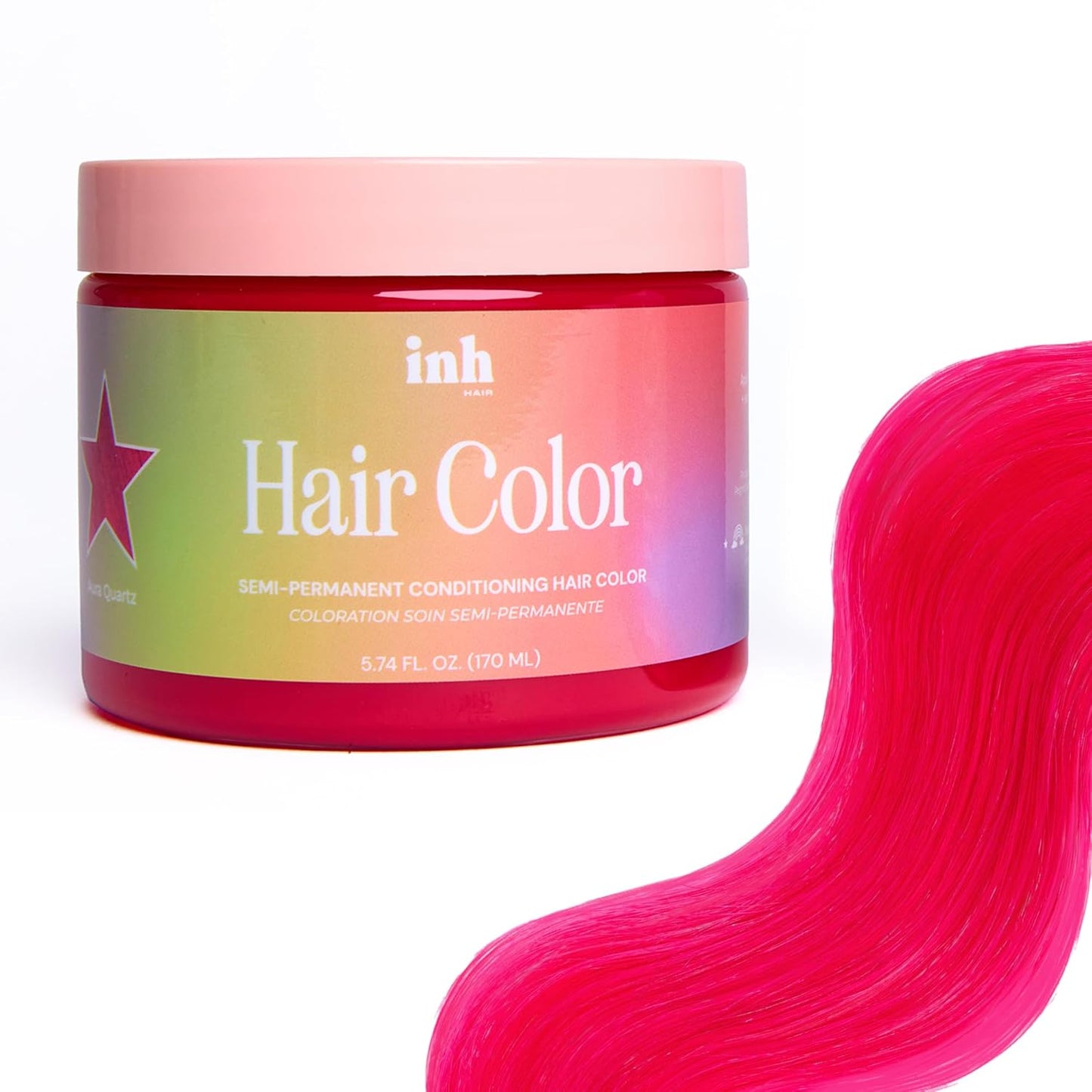 INH Semi Permanent Hair Color - Dark Blue Hair Dye | Vegan Color Depositing Conditioner, 6oz