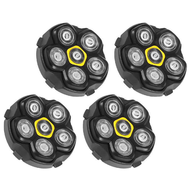 Magnetic 6D Shaver Replacement Heads – Universal Compatible with Kensen,DOAO,NIWUIO,Ufree,Solimpia & Most Most 6D Magnetic Electric Shavers for Bald Men & Face Shaving (4-Pack)