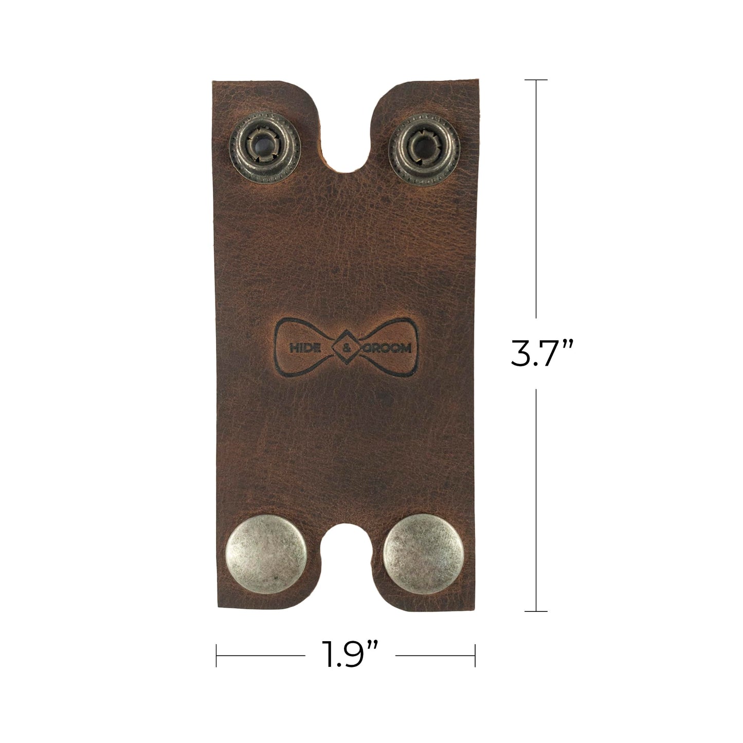 Hide & Groom, Set of 2 Double Edge Safety Razor Head Protective Sheath for Groomsmen, Shaving Travel Cover with Snap Closure, Full Grain Leather, Handmade, Bourbon Brown