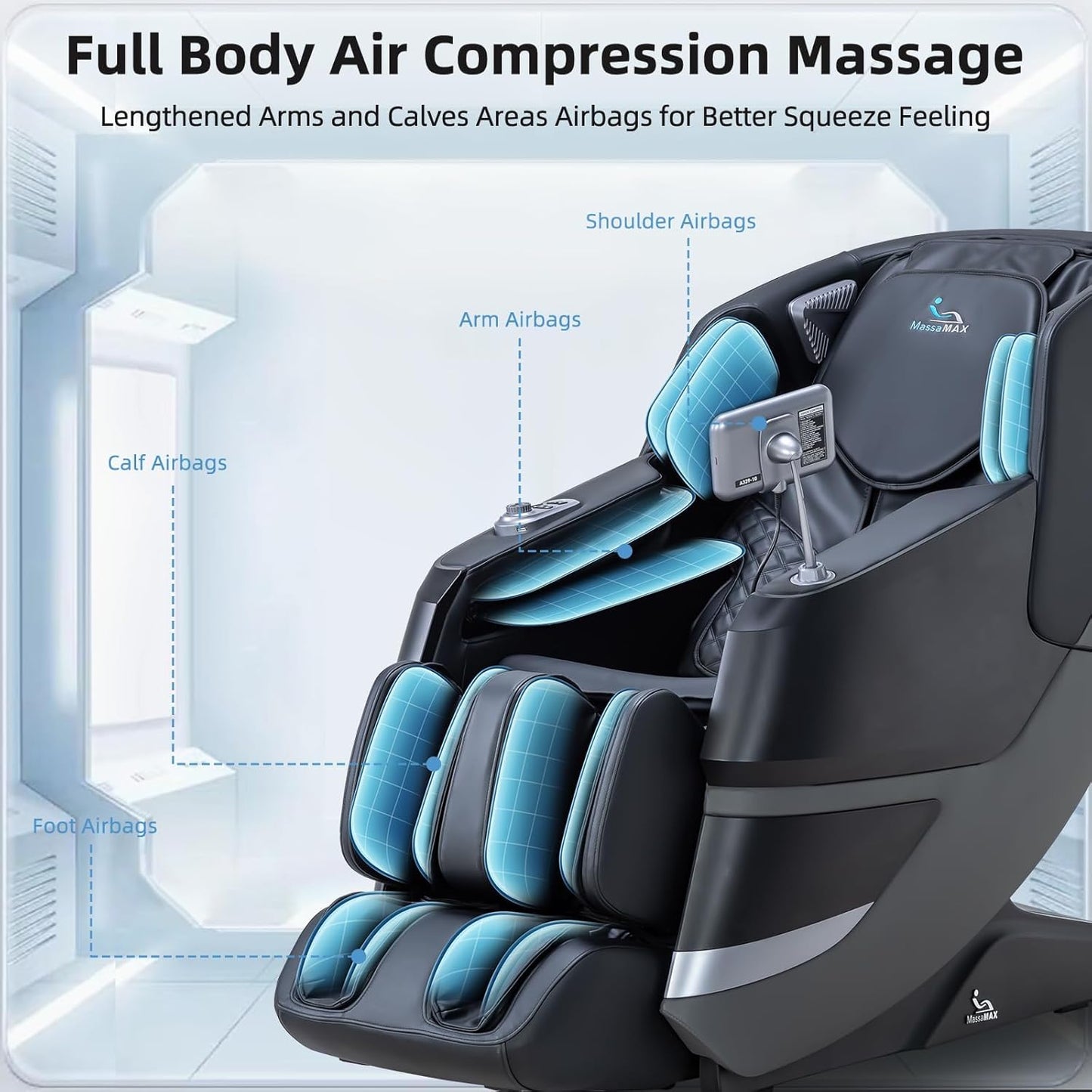 MassaMAX 4D Massage Chair - Full Body Recliner with OTA Cloud Tech, 27 Auto Modes | AI Voice Control, Zero Gravity, Heating