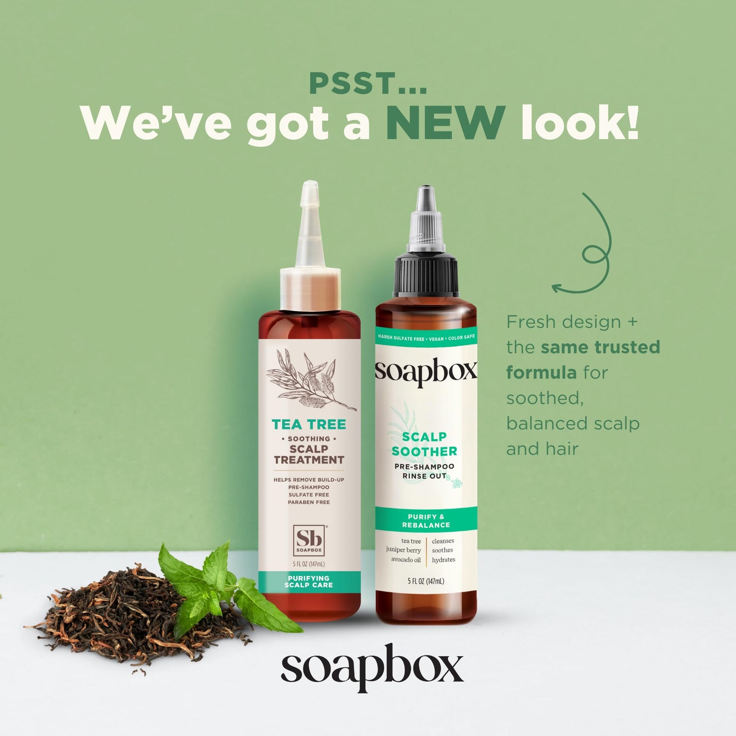 Soapbox Scalp Soother, Pre Shampoo Treatment for Itchy, Dry Scalp - Leaves Scalp Soothed, Hydrated & Balanced - Lightweight Scalp Oil Treatment with Tea Tree Oil & Hyaluronic Acid - 5 oz