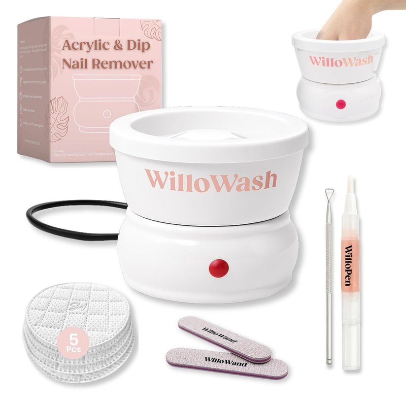 Electric Acetone Nail Remover Bowl - Heated Soaking Kit for Fast Acrylic & Dip Powder Removal | Ideal for Home Use