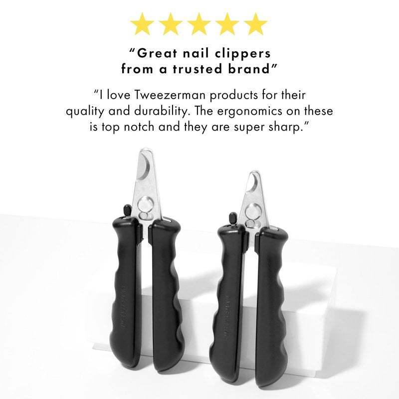 Tweezerman Small Nail Clippers for Dogs & Cats, Manual Professional Dog & Cat Nail Trimmer with Ergonomic Handle