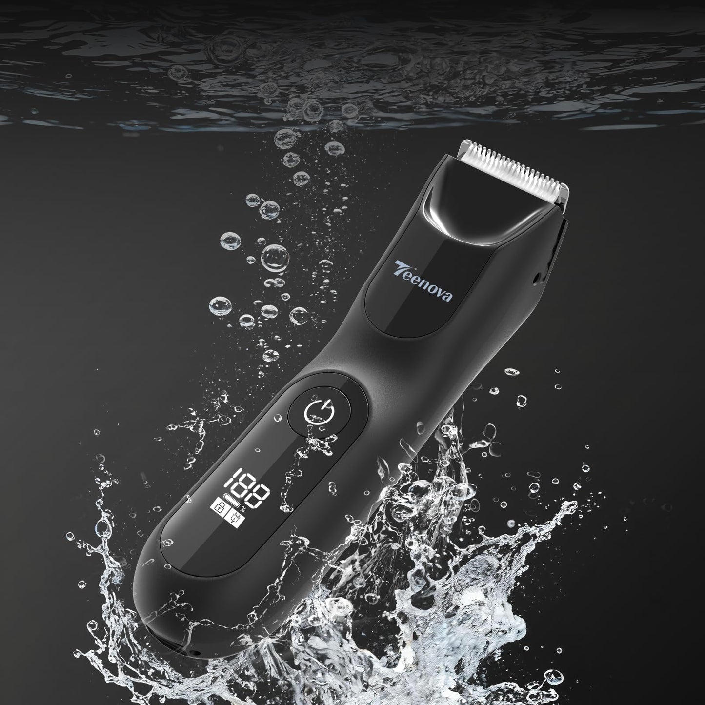 TEENOVA Electric Body Hair Trimmer Shaver, Pubic Trimmer for Men, Bikini Trimmer for Women (Black)