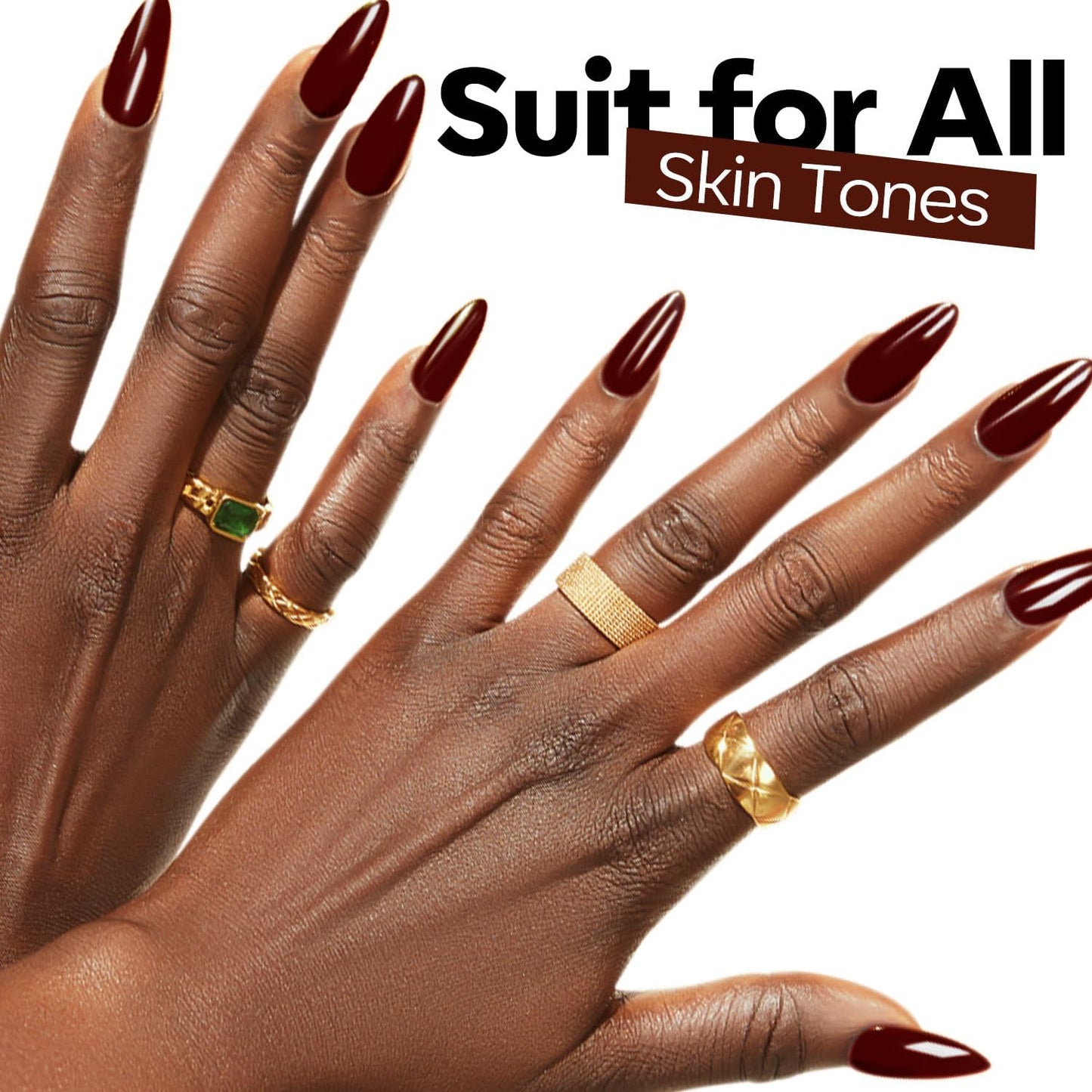 modelones Gel Nail Polish Red Burgundy Nail Dark Red Brown Gel Nail Polish Soak Off Nail Art Manicure 15 ML