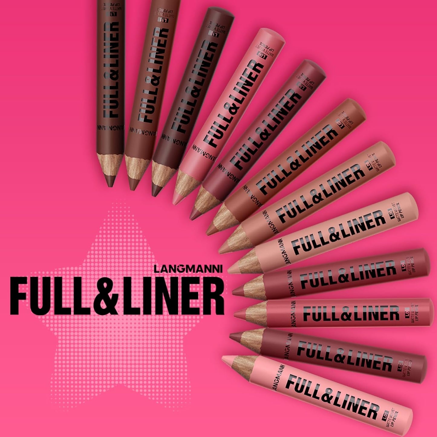 Matte Velvet Lip Liner Pencil Set - 12 Highly Pigmented, Smudge-Resistant Vegan Pencils for Shaping & Contouring