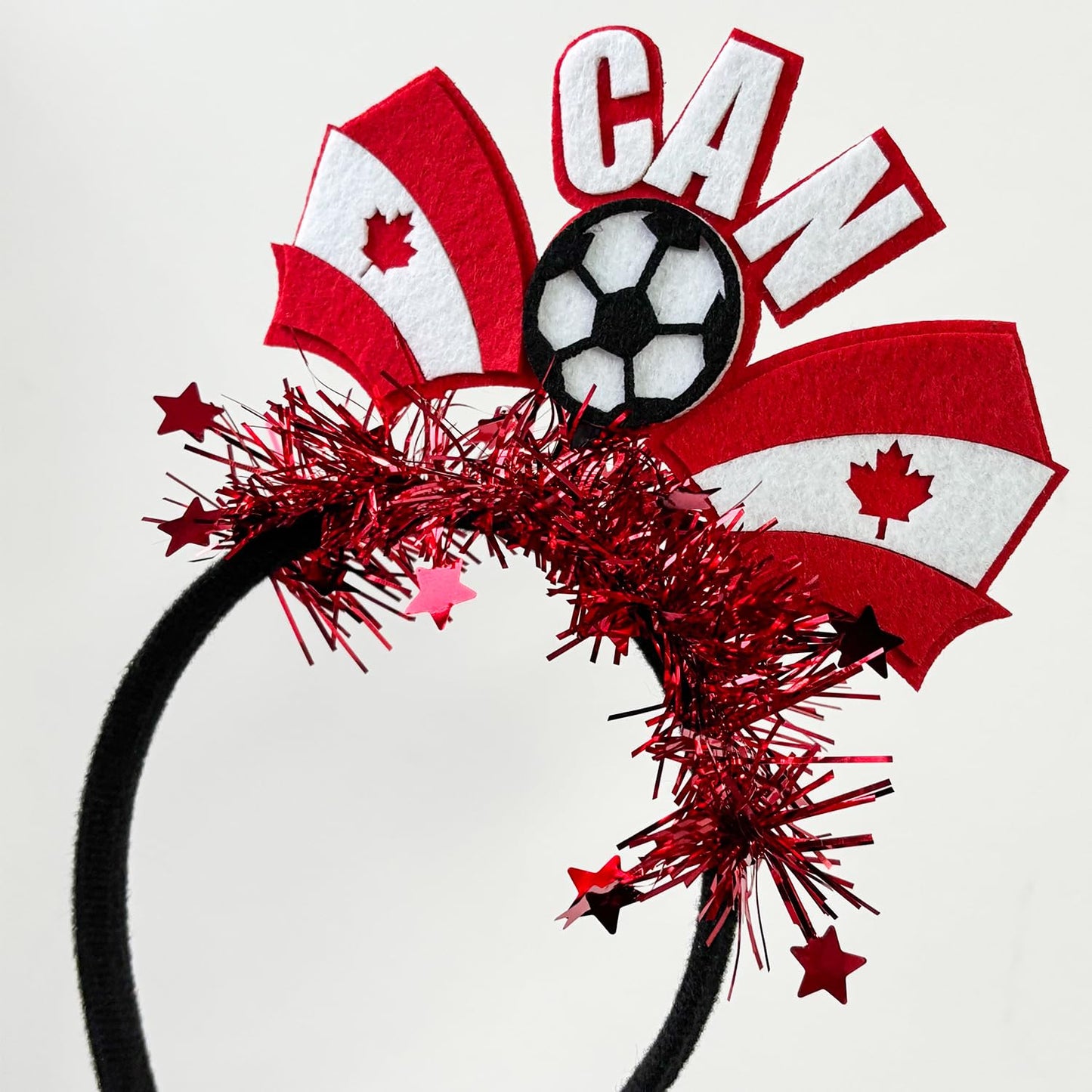 KASOICRA Canada Flag Headband Football Hair Hoops World Cup Party Headbands for Soccer Fans for Soccers Accessories Women Men Soccers Hair Bands Game Day Sports Hair Decoration 1Pcs