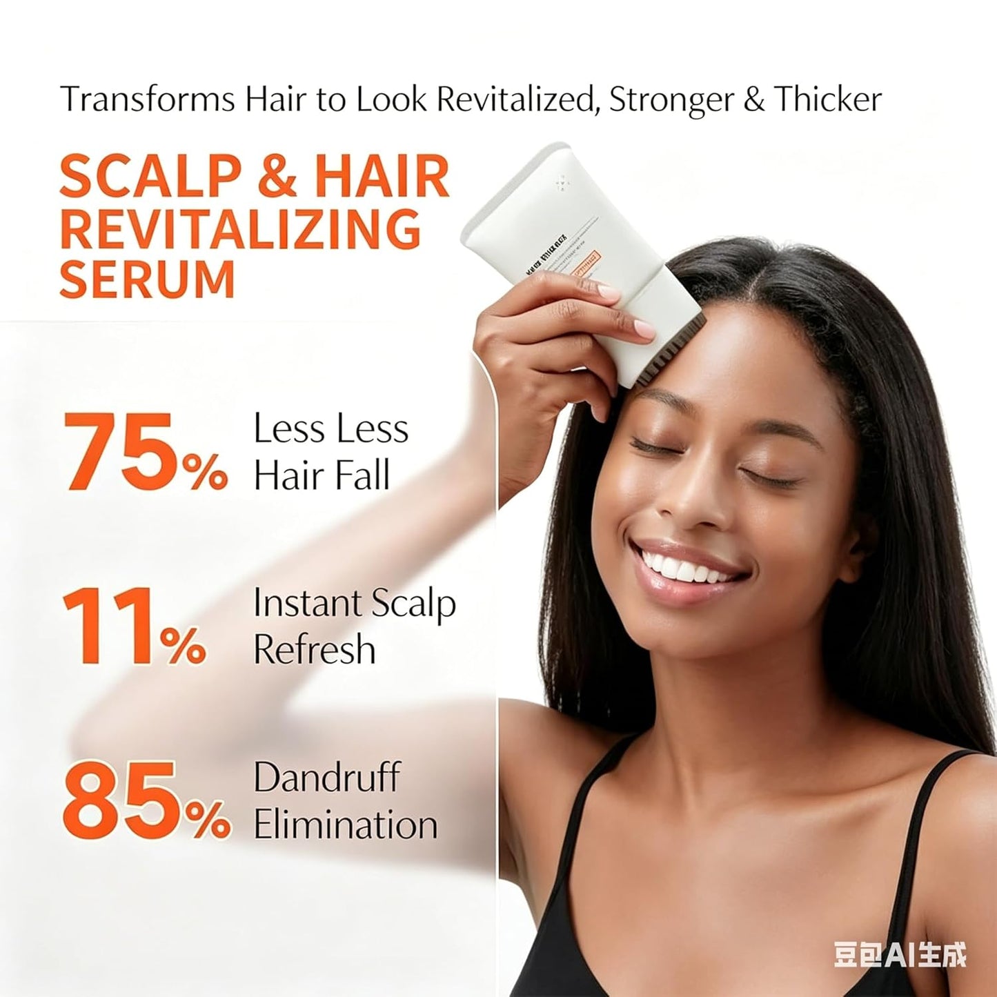 Hair Growth Serum - Scalp Revitalizing with Heartleaf Exosomes & Built-in Applicator Brush | Korean Hair Care Solution
