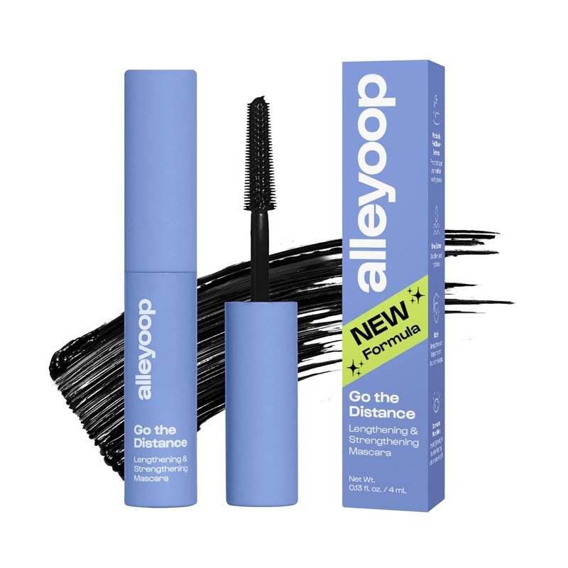 Alleyoop Tubing Mascara - Lengthening Smudge-Proof Formula for Sensitive Eyes | Vegan & Biotin Infused, Mini 4 mL