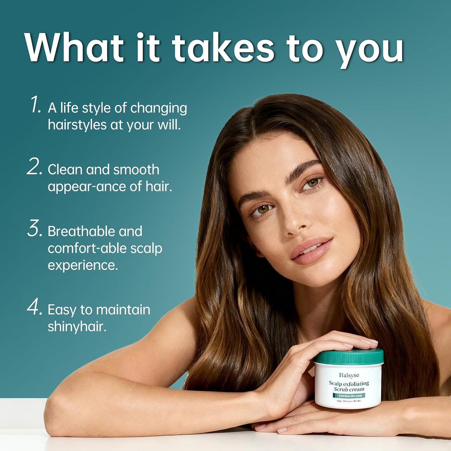 Sea Salt Scalp Scrub & Exfoliating Shampoo - Soothes Itchy, Oily Scalp with Rosemary, Coconut & Shea Butter | 8 oz