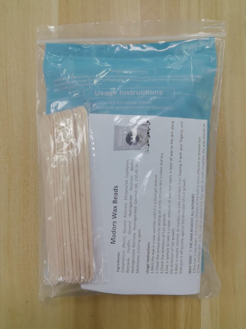 Hard Wax Beans Kit for Hair Removal - Madors 1lB Brazilian Underarms Body and Chest Large Refill Wax Beads for Wax Warmer