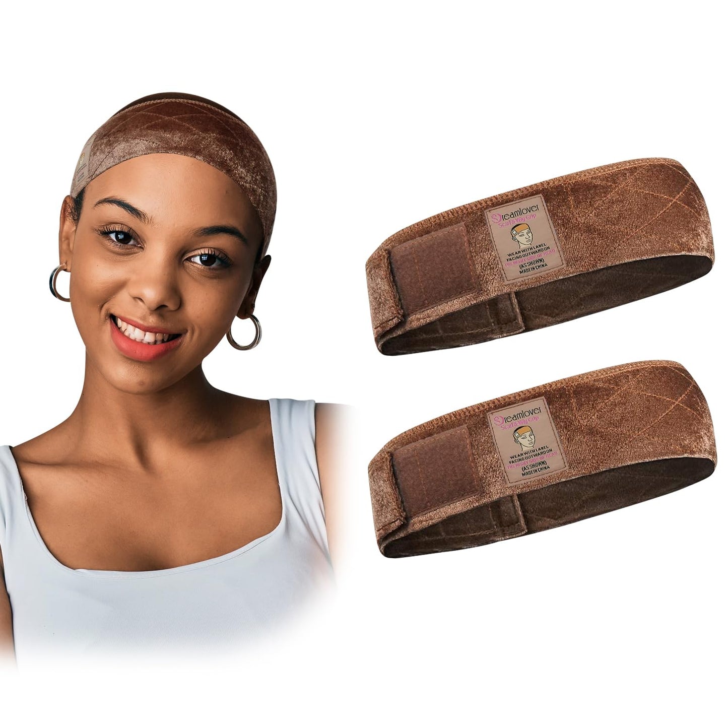 Wig Grip Band - Dreamlover Headband for Secure Wig Hold | Black, 2-Pack