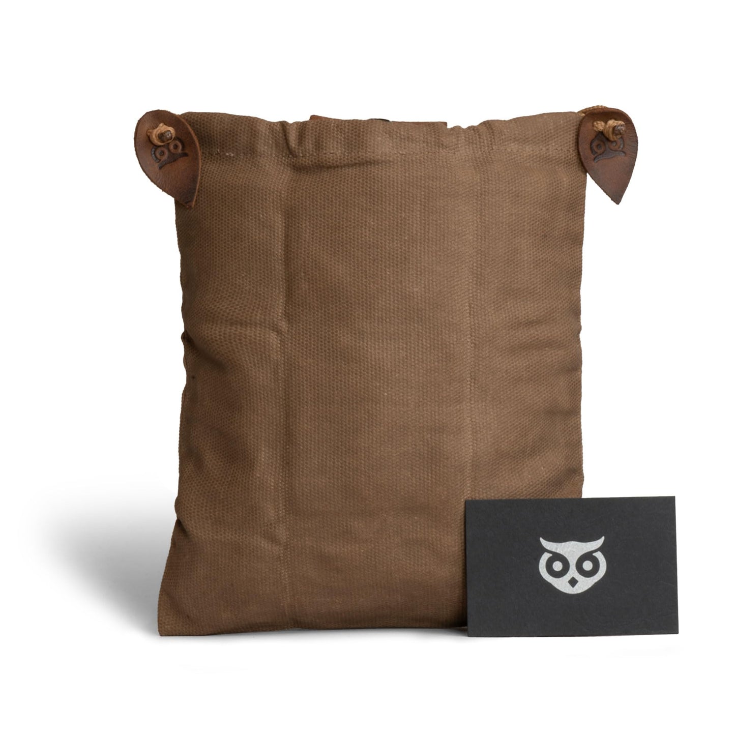 Hide & Drink, Foraging Pouch (Collapsible) for Hiking, Treasures & Seashells Bag, Easy Looping Around Belts, Grocery Storage, Waxed Canvas, Handmade, Fatigue