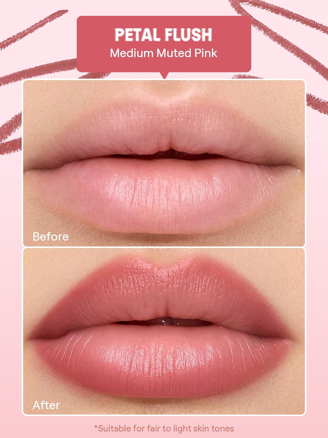 Cloudline Blur Lip Liner - Long Lasting Vegan & Cruelty-Free Lip Stain | Petal Flush Color