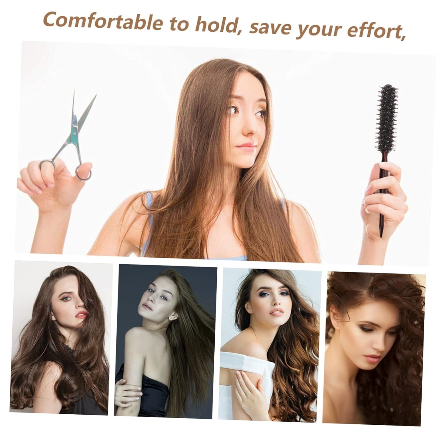 Beaupretty Hairbrush - Ergonomic Styling Comb with Flexible Bristles for Blow Drying & Grooming | Salon Quality