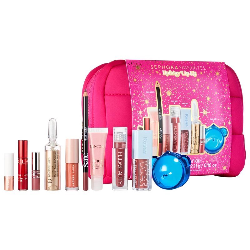 Kosas Holiday Lip Value Set | 10-Piece Lip Gloss, Liner, Oil & Treatment Collection