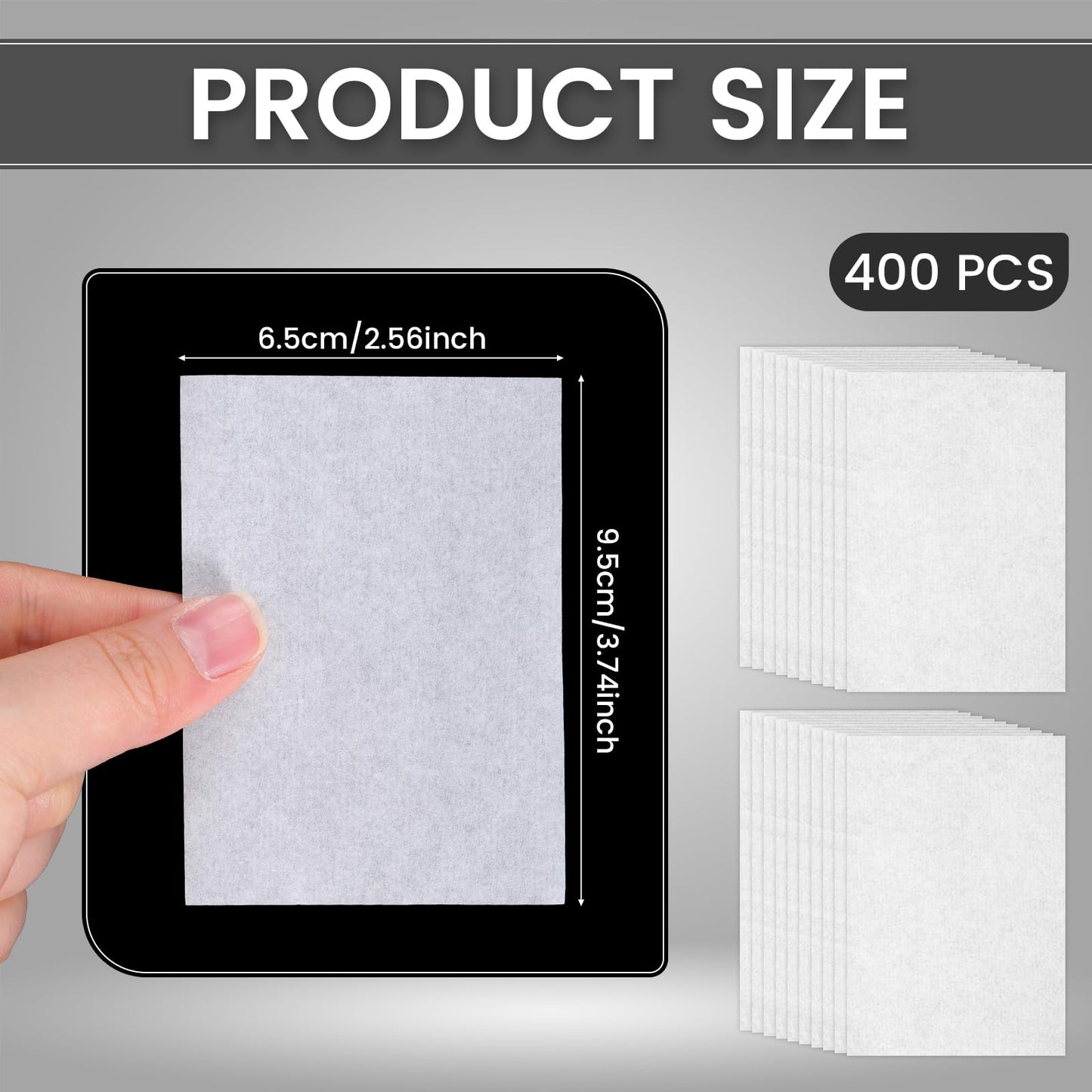 HJZHII 400Pcs End Papers for Hair, Perm Papers for Hair Disposable Salon Hairs End Wrap Paper Heat-Resistant Ended Tissue for Hairs Perm High Temperature Resistant Curling Paper for Salon Shop White