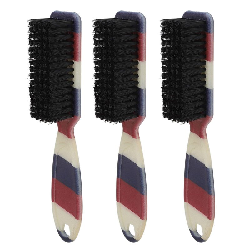 3 Pieces Barber Fade Brush, Soft Beard Fade Brush, Versatile Styling Cleaning Brush with Ergonomic Handle, Cleaning Nylon Brush for Beauty Salon, Home, Impact