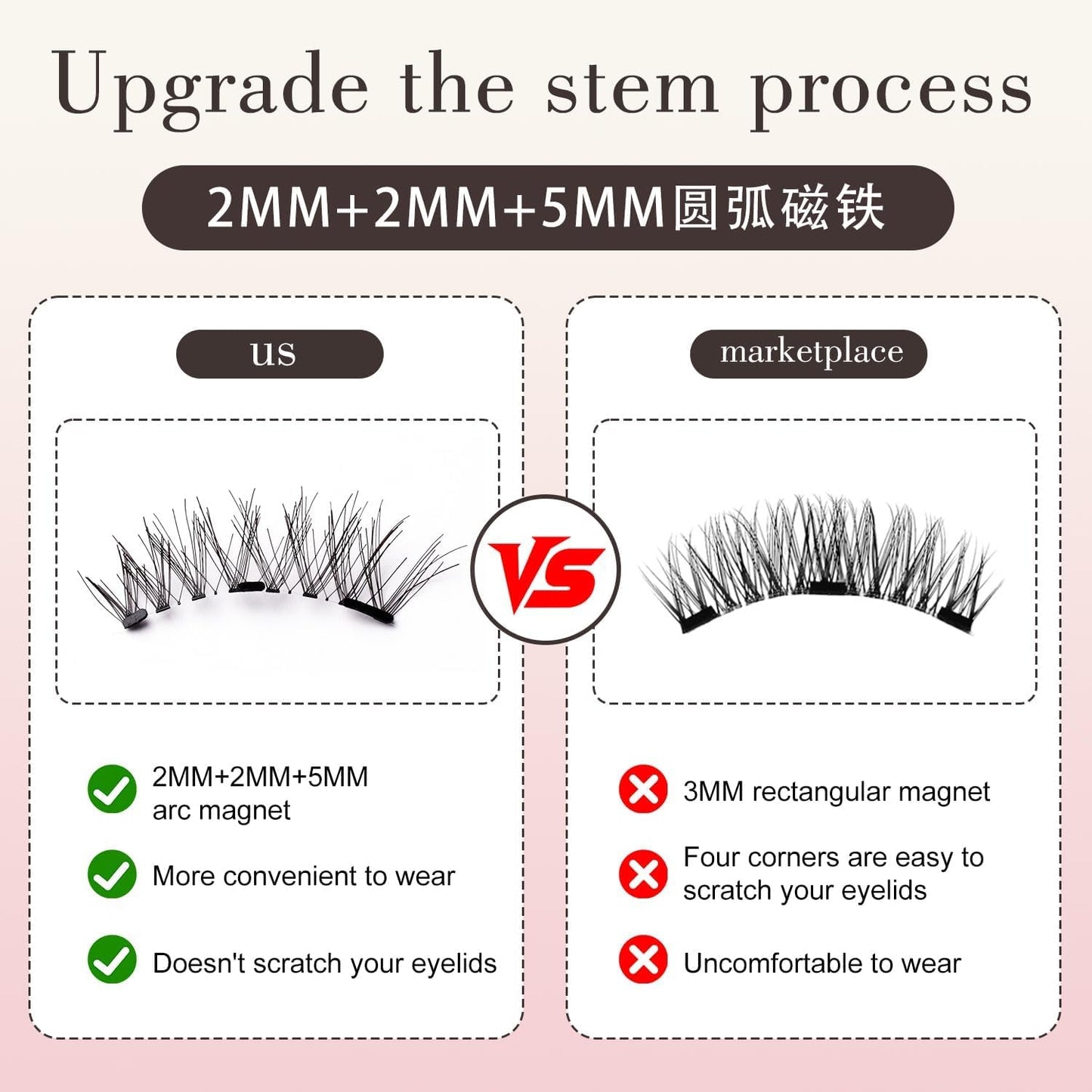FVAQL Magnetic Eyelashes with Applicator，Reusable natural looking, no eyeliner no adhesive, easy to put on and take off. (Magnetic Lashes-CT10-1)