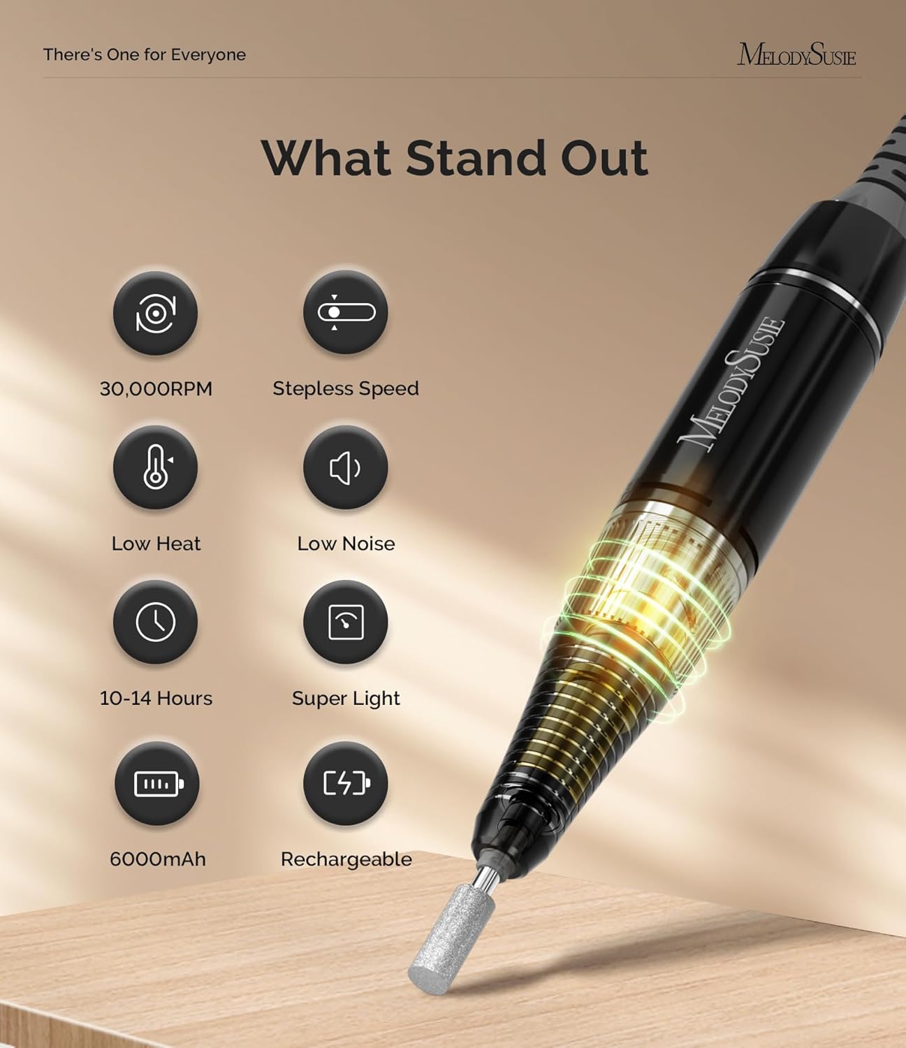 Clip-On Rechargeable Nail Drill - 30,000 RPM E-File with LCD Display for Manicure & Gel Removal | Ideal for Nail Art Training & Home Use
