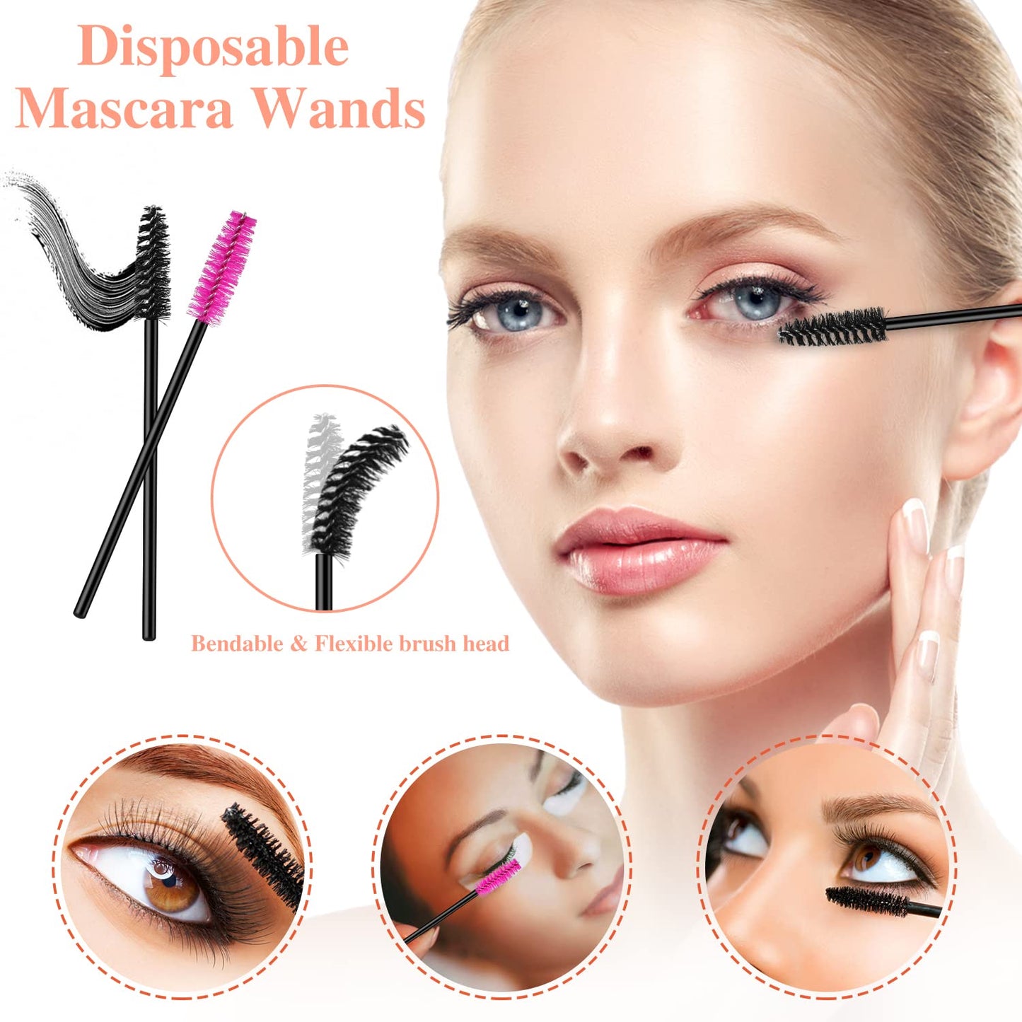 BESARME 270 PCS Disposable Makeup Applicators Tools Kit