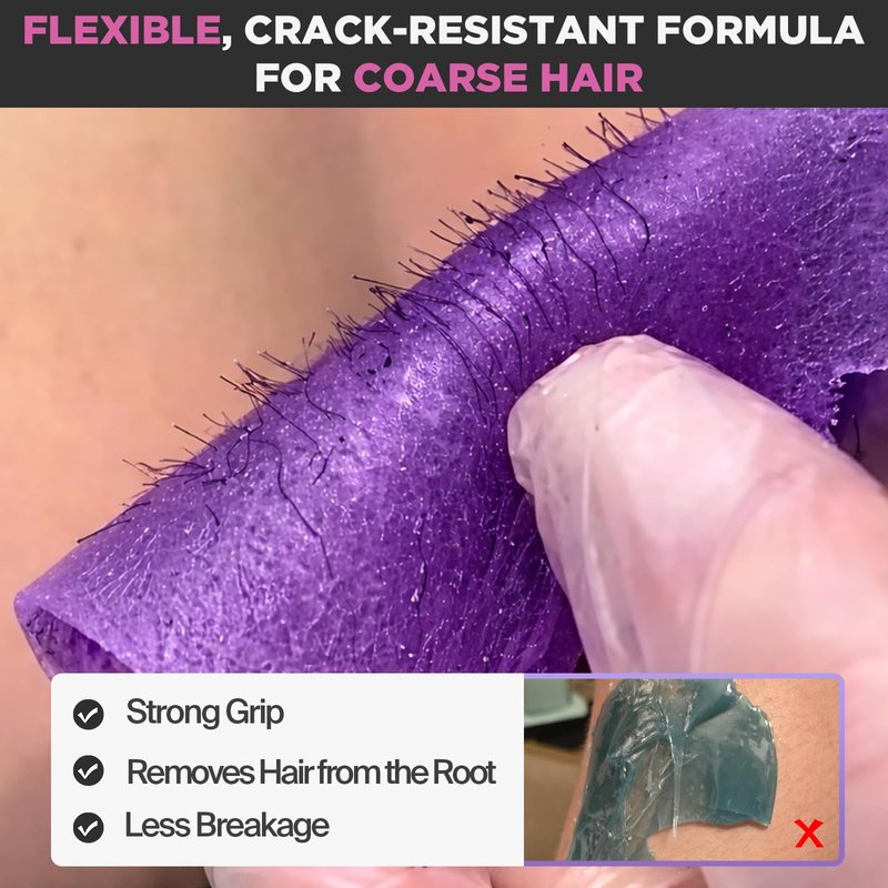 Makupala 5LB Lavender Hard Wax Beads, Stripless Bulk Wax for Full Body, Brazilian, Bikini & Underarms, Strong Grip Flexible Gel Formula for Coarse Hair, Low Temp for Estheticians & Frequent Home Users