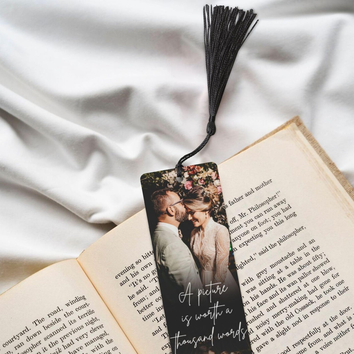 Byxhuc Personalized Bookmarks, Book Marks for Reading, A Picture is Worth A Thousand Words Bookmark, Customize Photo Christmas Bookmark, Custom Cute Gifts for Books Lovers, Cute Book Mark