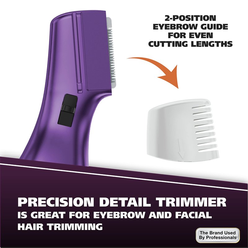 Wahl Pure Confidence Rechargeable Electric Trimmer, Shaver, & Detailer for Smooth Shaving & Trimming of The Face, Underarm, Eyebrows, & Bikini Areas – Model 9865-100