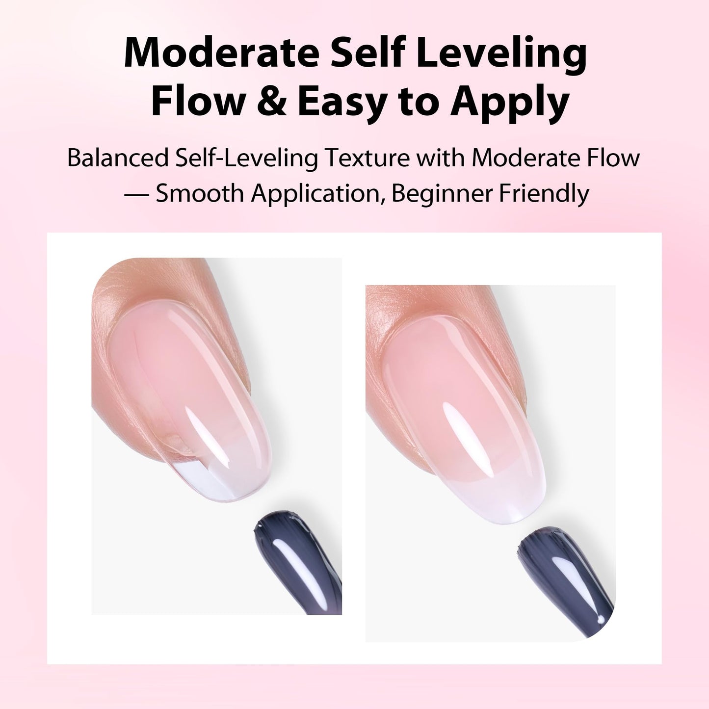 Makartt 8-in-1 Gel Nails Builder: 15ml Nude Pink Builder in a Bottle for Nail Strengthen Rubber Base and Rhinestone Glue, UV Light Cured Gel Builder for Nails - Home User DIY Low Odor