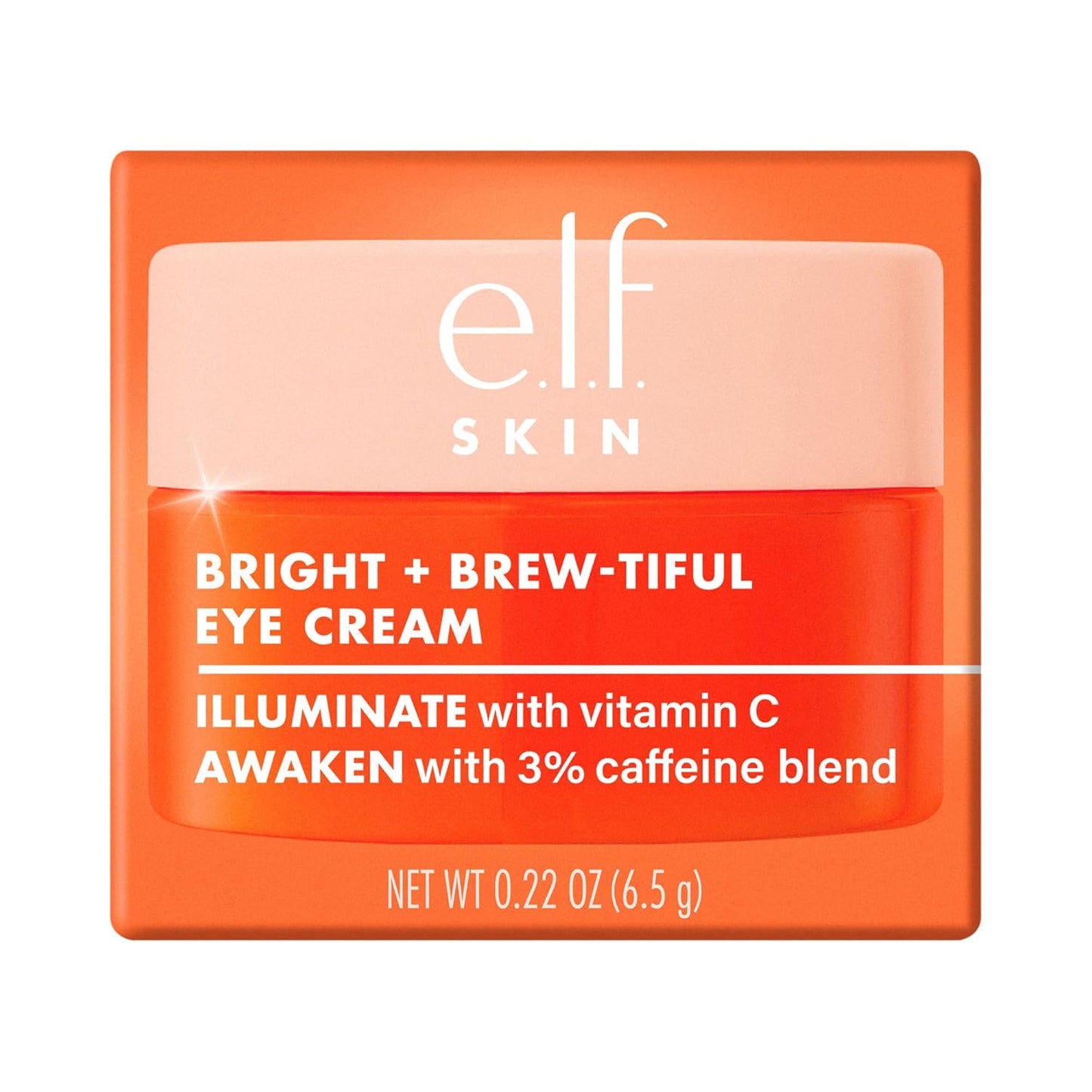 e.l.f. SKIN Bright + Brew-tiful Eye Cream Mini - Brightens Dark Circles & Reduces Puffiness | Vegan & Cruelty-Free
