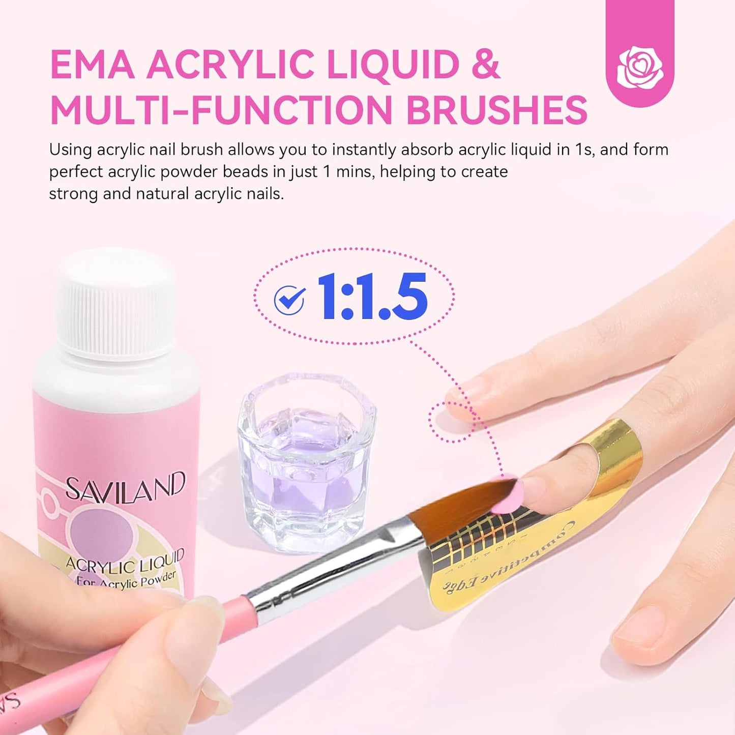 Acrylic Nail Kit with Drill & UV Light - Clear, Pink, Black & Red Powder & Gel Polish for DIY Nail Art