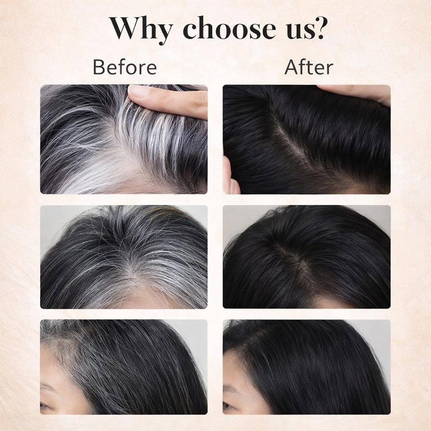 2-in-1 Hair Color Stick & Comb - Long-Lasting Waterproof Touch-Up for Men & Women | Black
